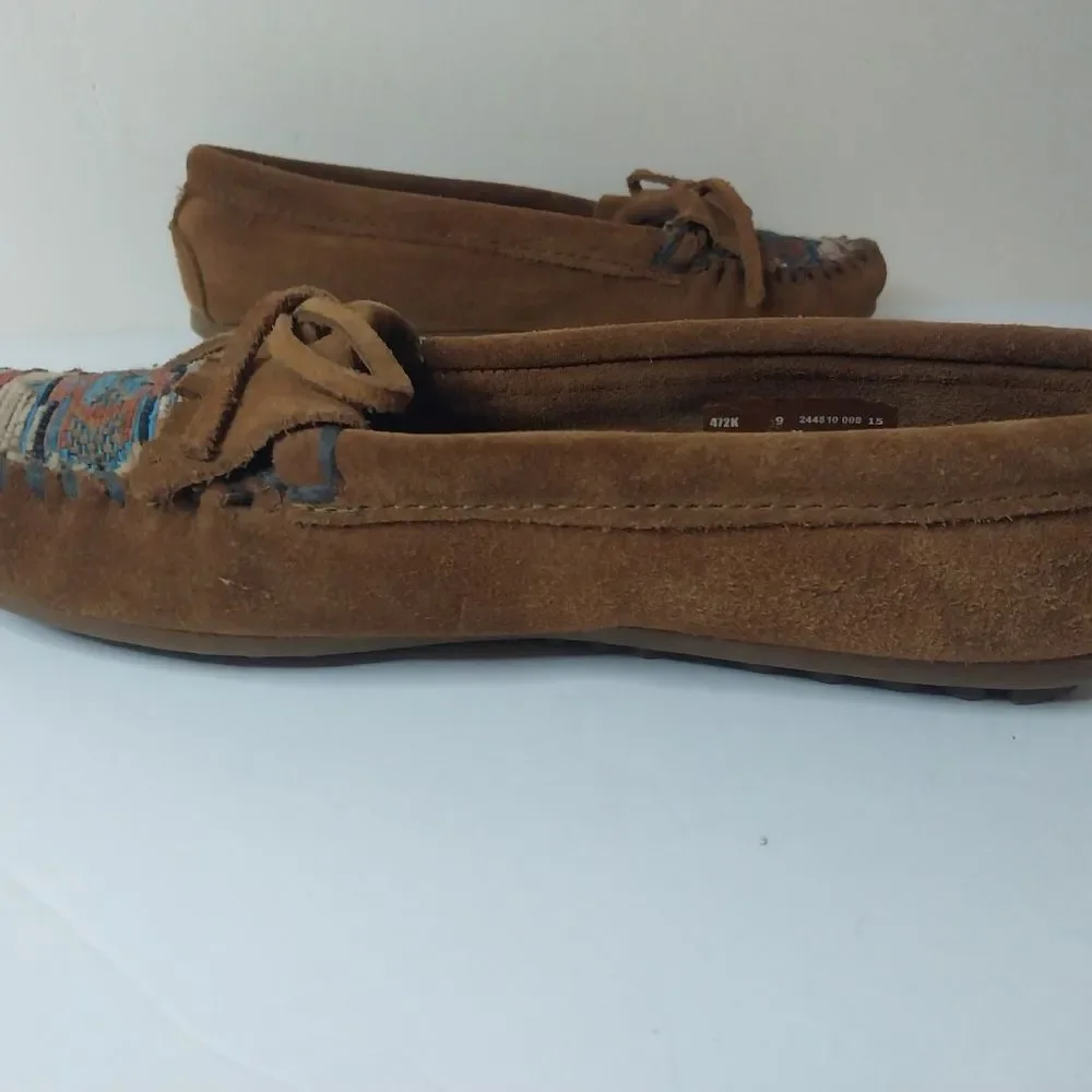 MINNETONKA Size 9 Women's Brown Moccasins 472K Super Confort